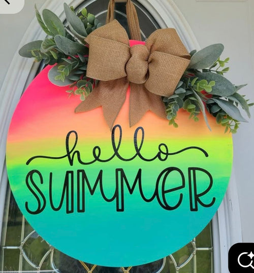 Hello Summer & Welcome (Summer) door hangers