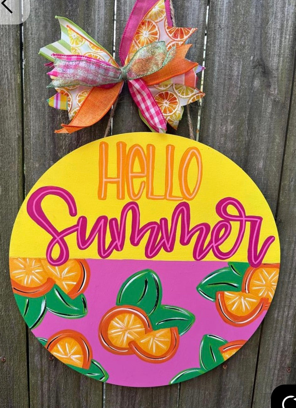 Hello Summer & Welcome (Summer) door hangers
