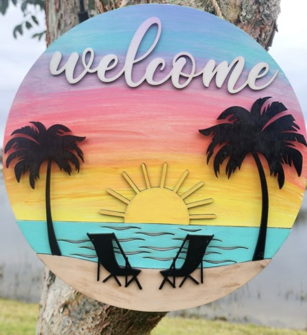 Hello Summer & Welcome (Summer) door hangers