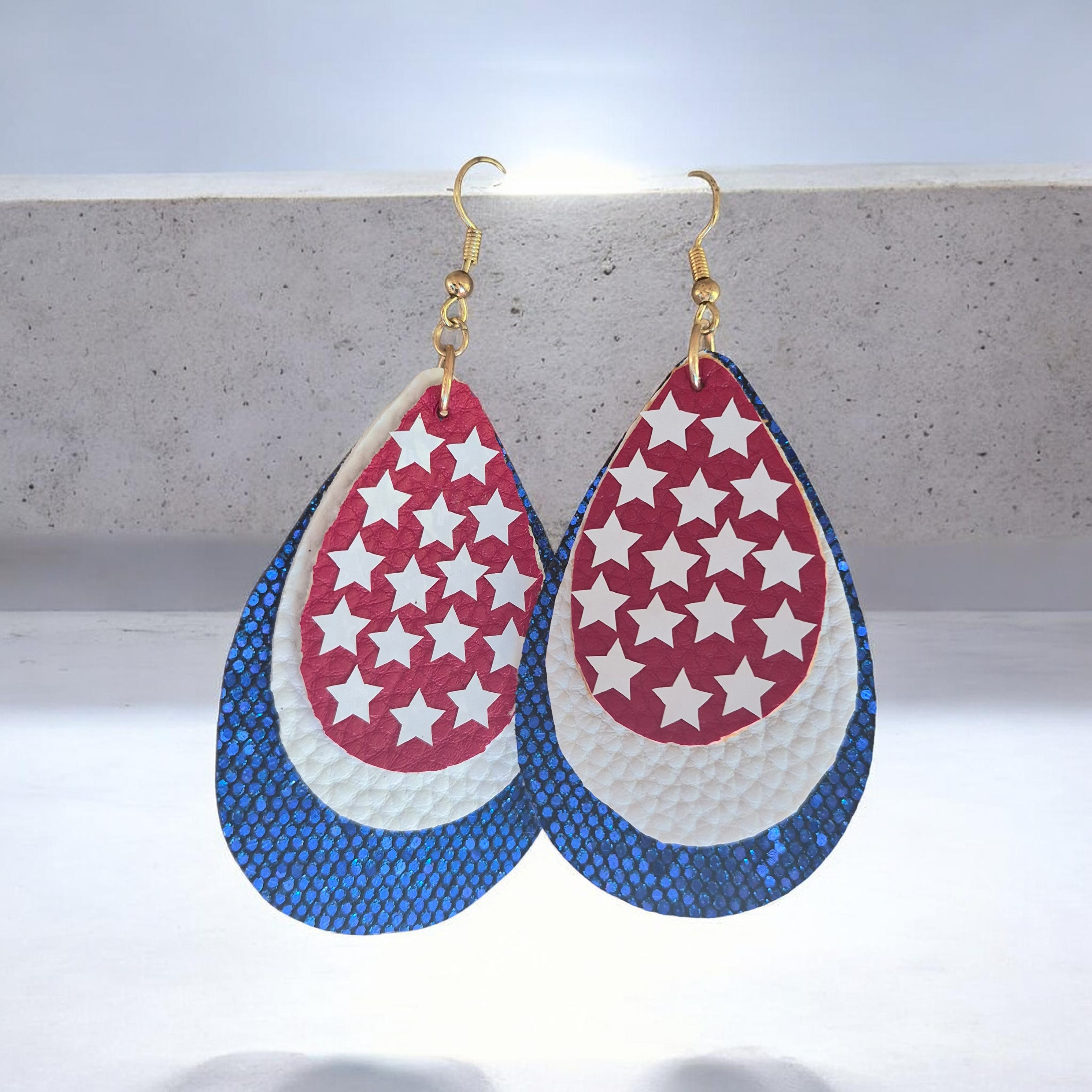 Custom made 4th of July and Memorial Day earrings