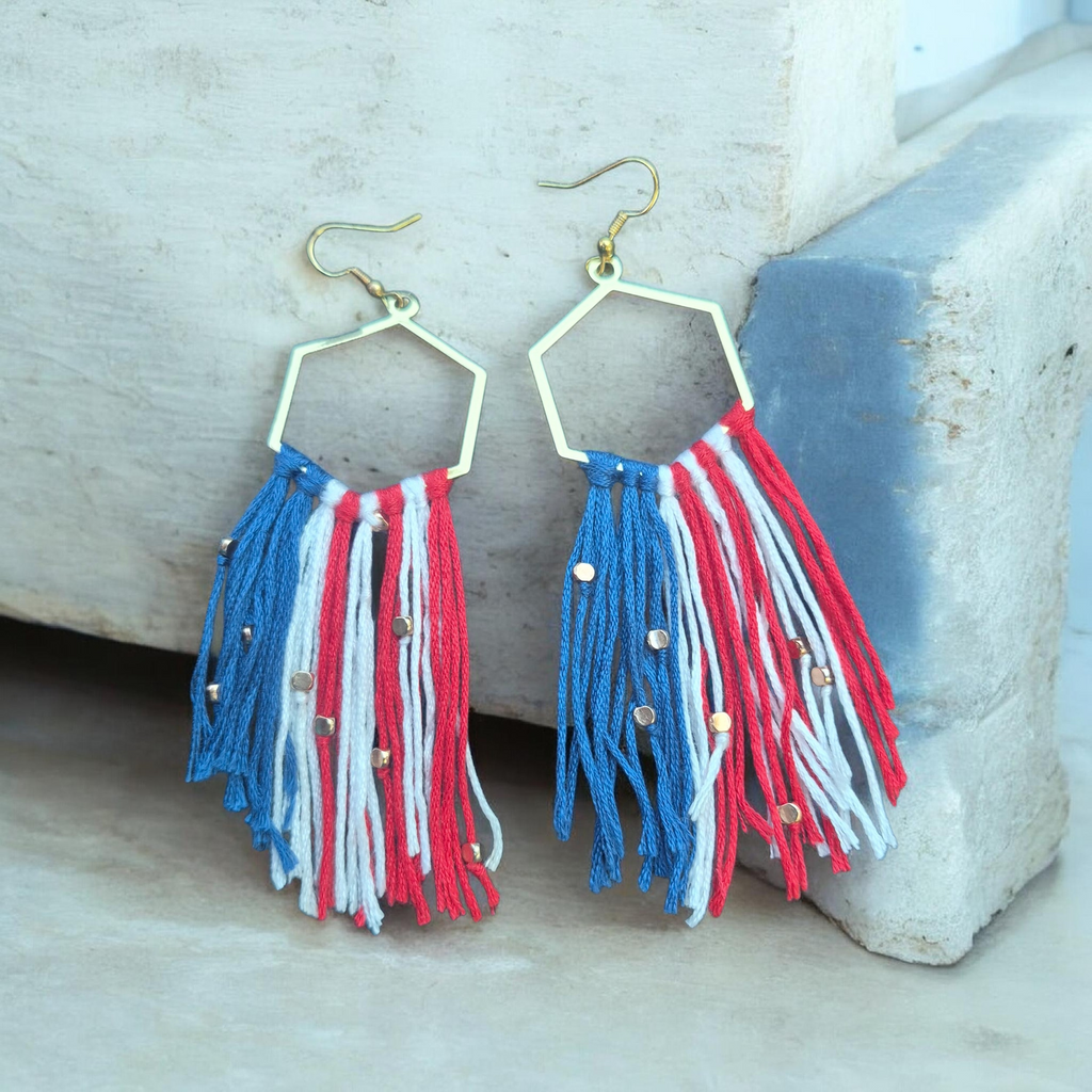 Custom made 4th of July and Memorial Day earrings